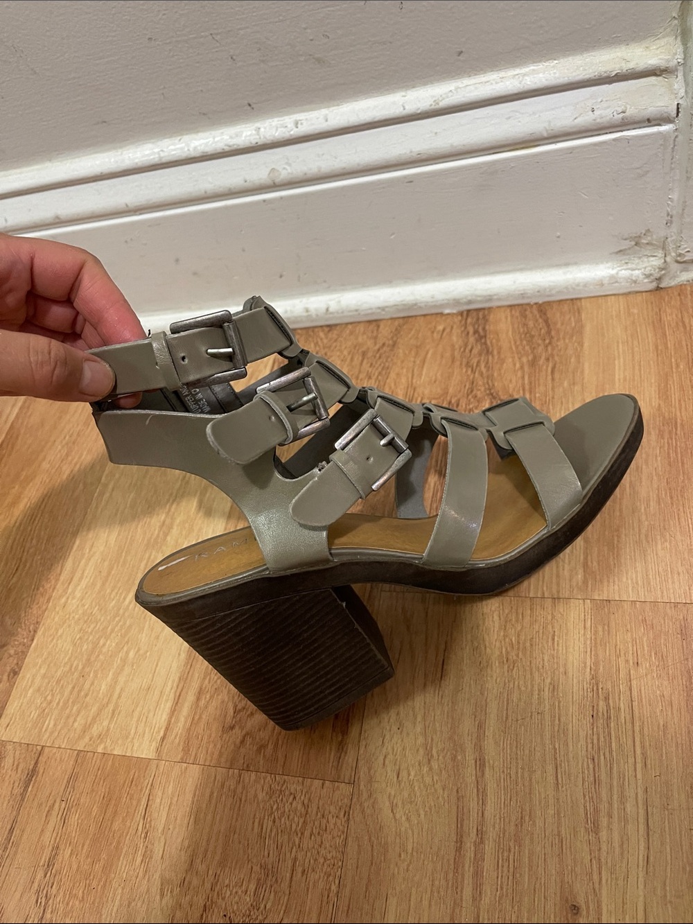 Rampage Olive Strappy Gladiator Sandals - Picture 2 of 6
